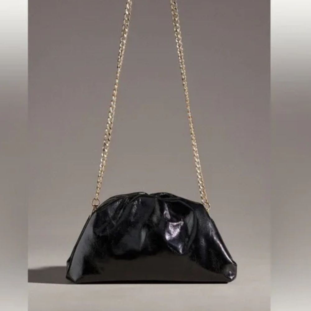Anthropologie Frankie Black Mini Clutch